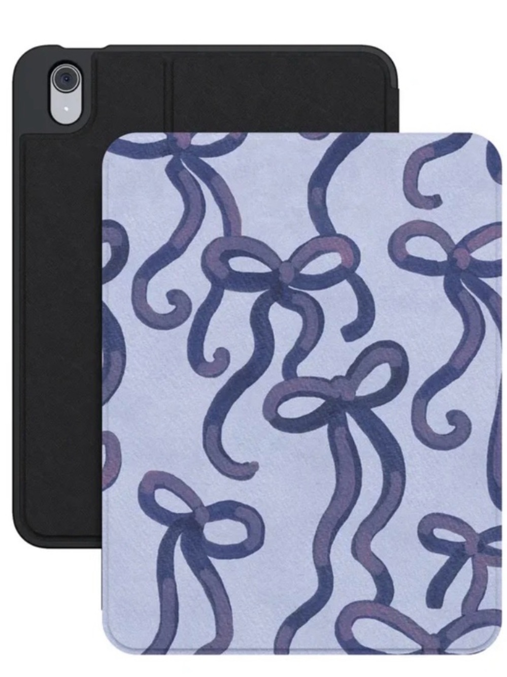Casely iPad 10.9” Bow Print Tablet Case in Blue and White